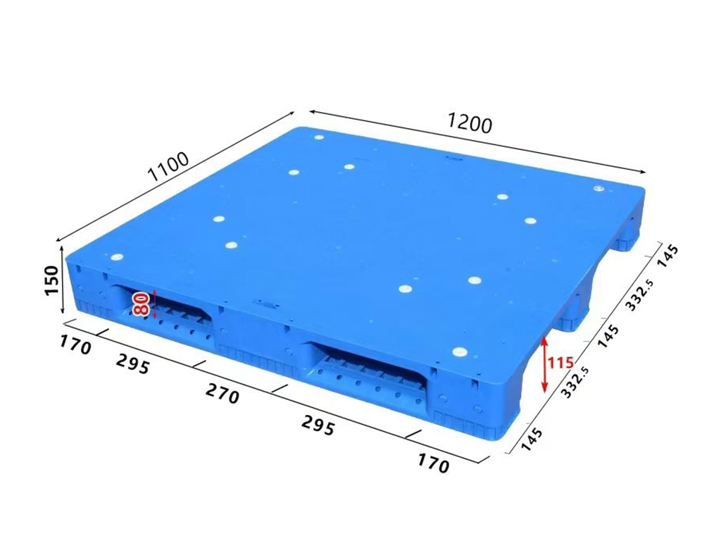 BH1211A 1200 × 1100 mm Reinforced Solid 3-Runner full dimensional view