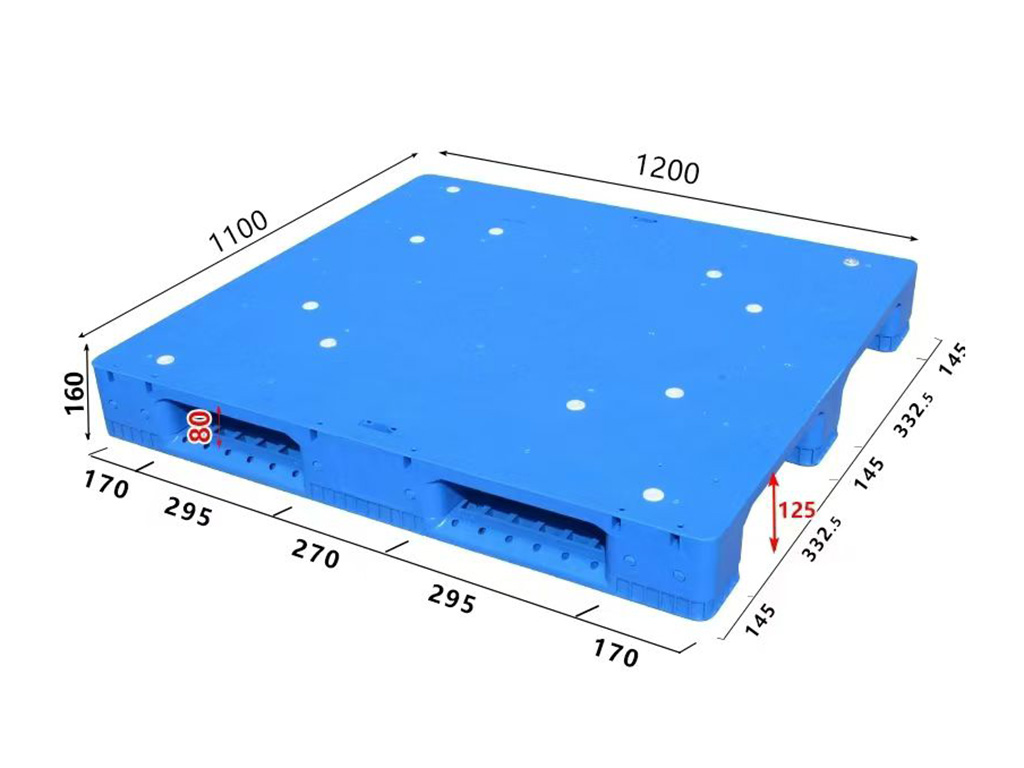 BH1211B 1200 × 1100 mm Reinforced Solid 3-Runner full dimensional view