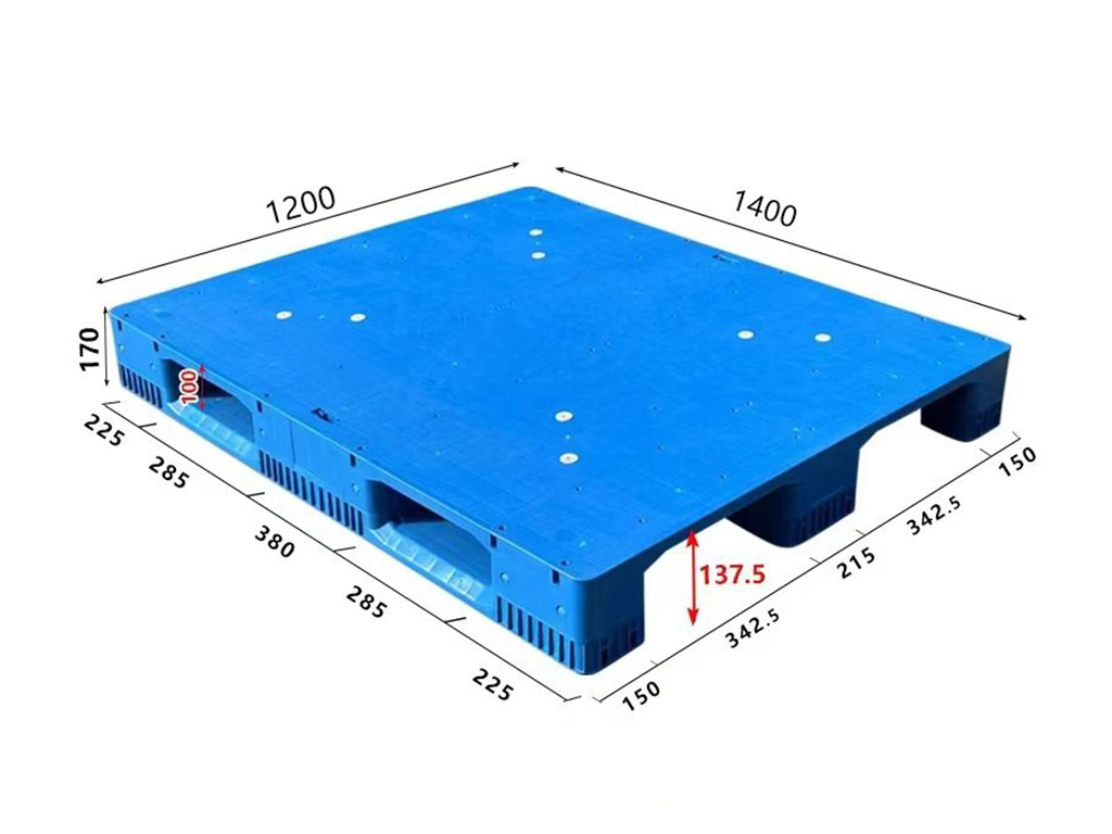 BH1412B 1400 × 1200 mm Reinforced Solid 3-Runner full dimensional view